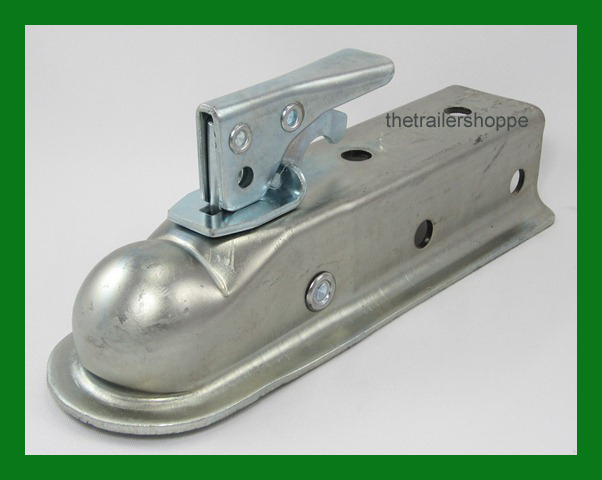 Trailer Coupler Hitch 2" Ball  2" Channel Bolt On Zinc Plated 3500 lbs.