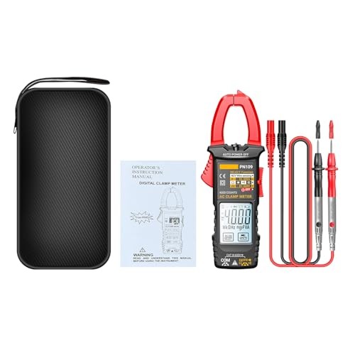 PN109 Ohmmeter Voltmeter Tester with Backlit 4000 Count Multimeter Battery Red