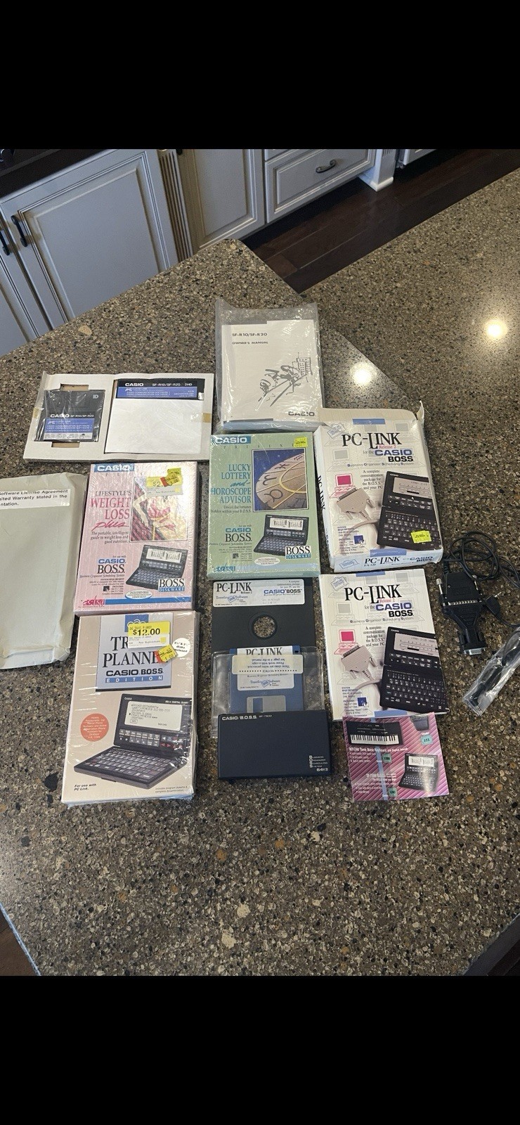 Casio Boss SF-7500 64KB  DIGITAL DIARY w/cables, PC-Link, Xtra Software NEW