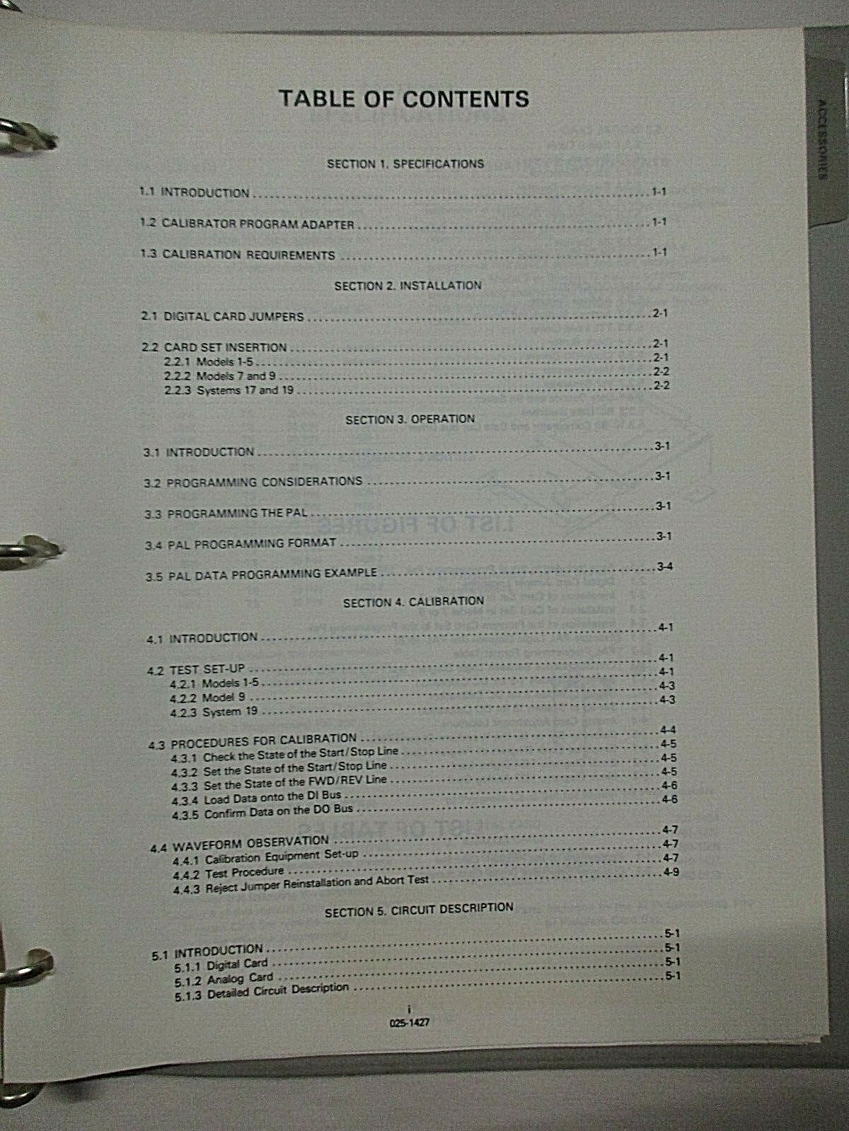DATA I/O PAL PROGRAM CARD SET 909/919-1427 PROGRAMMING MANUAL