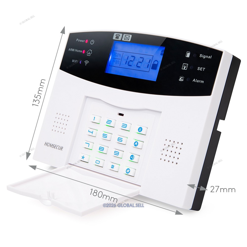 HOMSECUR APP Controlled Wireless &wired WIFI 4G Home Security Alarm System