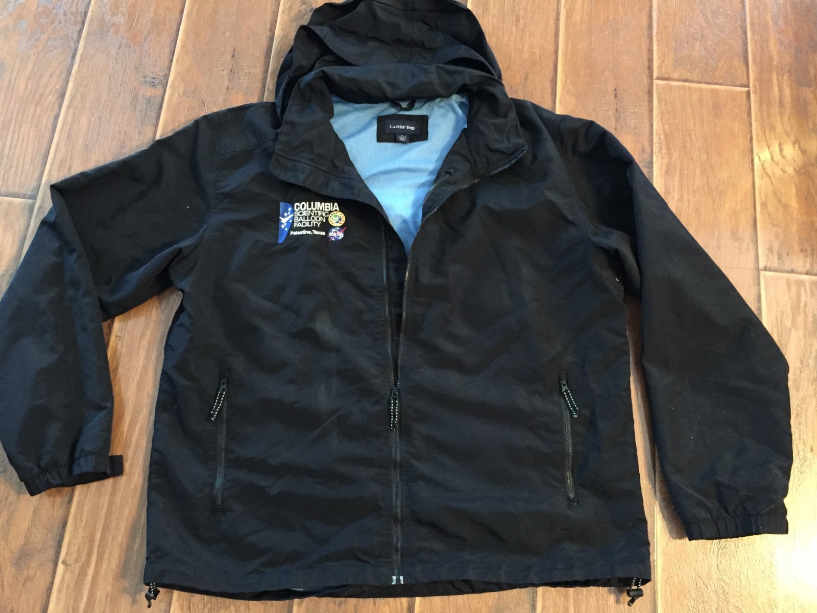 Vtg Columbia Space Shuttle Scientific Balloon Facility Jacket,NASA,Lands End,LG