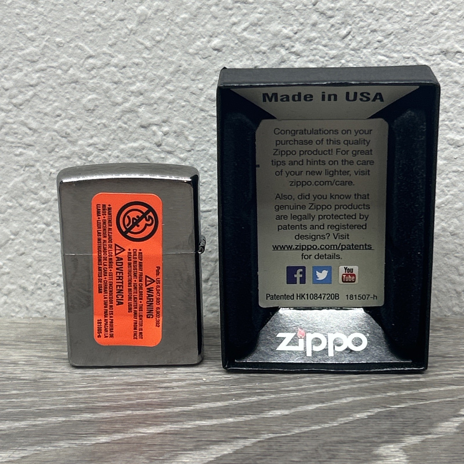 AUTHENTIC Brand New ZIPPO WINDPROOF LIGHTER Regular Brushed Chrome 2015