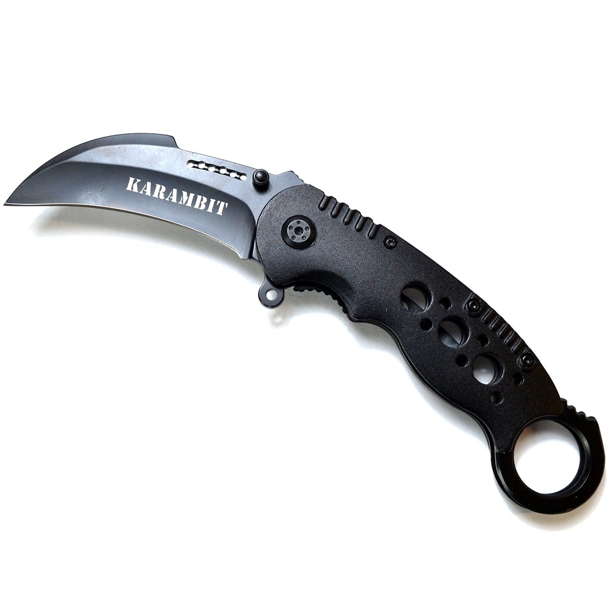 Folding Pruning Blade 7.5" Black - Pocket Altar Knife for Herb Gathering