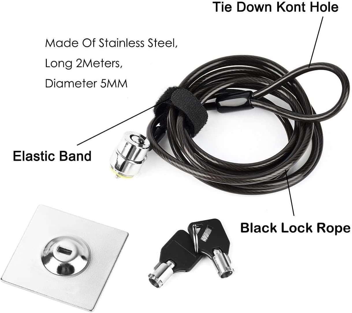 Laptop Cable Lock Hardware Security Cable Lock Anti Theft Combination Lock Noteb