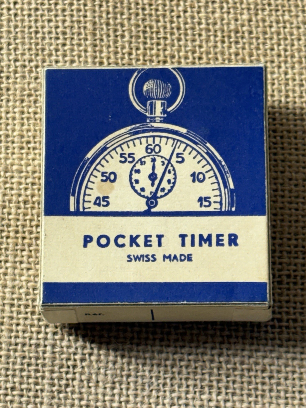 Vtg JUNIOR Swiss Made Pocket Timer Stop Watch **READ