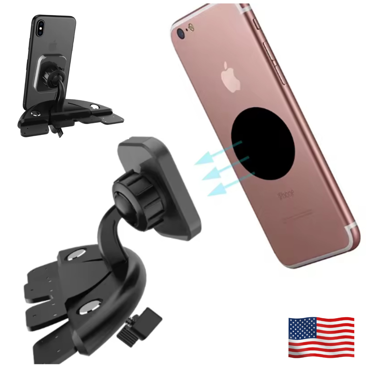CD Slot Car Phone Holder Universal Car Mount for iPhone Samsung Cell Phone GPS