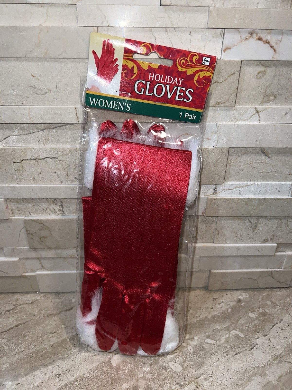 Womens Holiday Christmas Red White Gloves Mrs Claus Costume Accessory Caroler