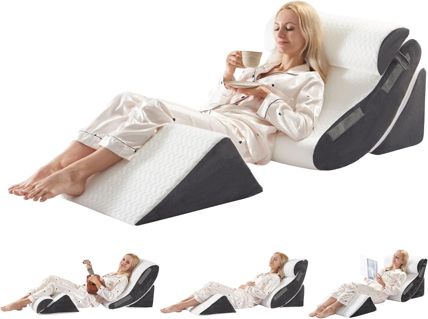 Orthopedic Bed Wedge Pillow Set, 4PCS
