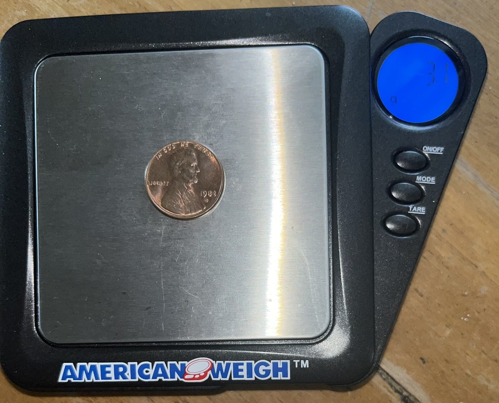 1982 D copper penny