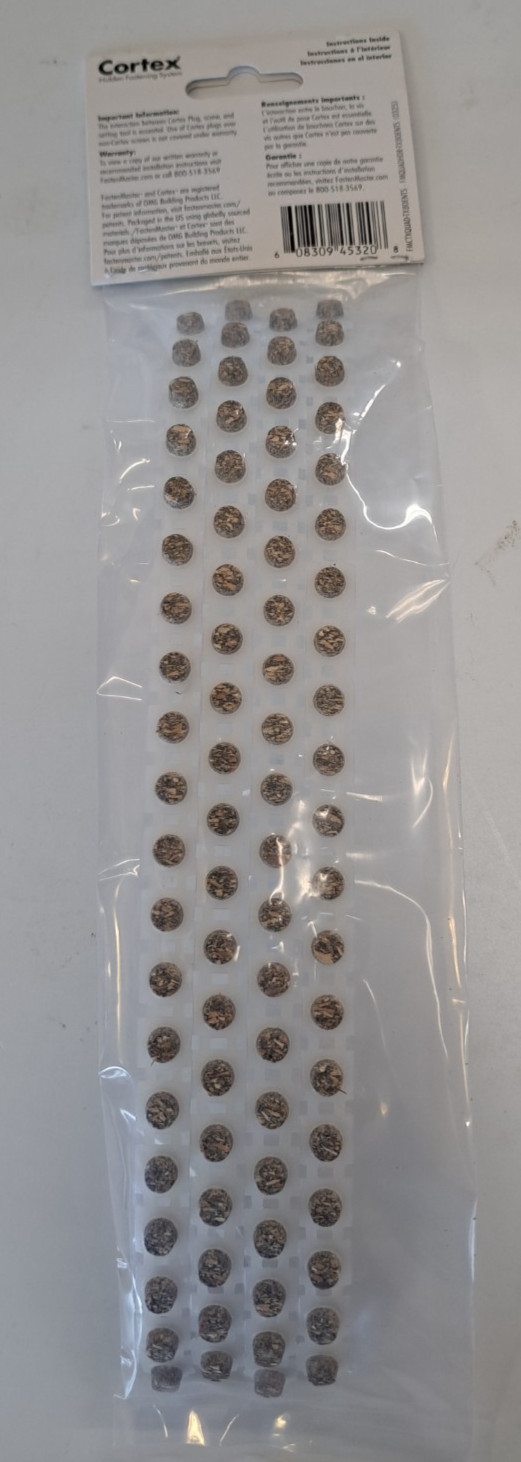 80 TOASTED SAND COLLATED FASTENMASTER CORTEX TREX DECKING PLUGS ® COMPOSITE