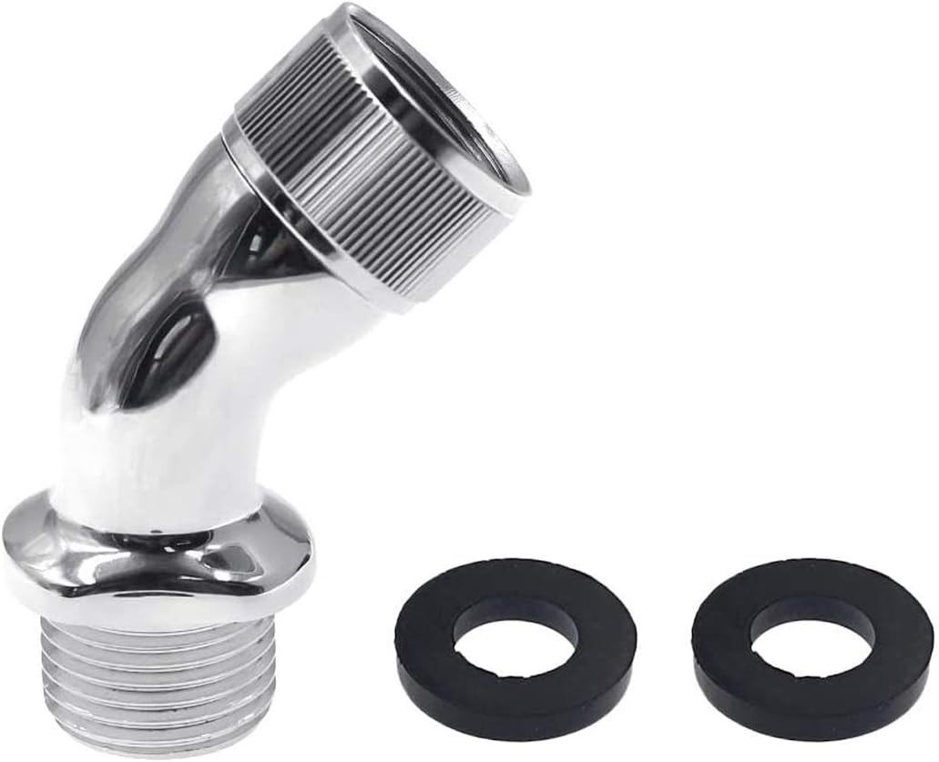 Jiozermi Elbow Adapter for Shower Head, 45 Degree Angled Female to Male Elbow Jo