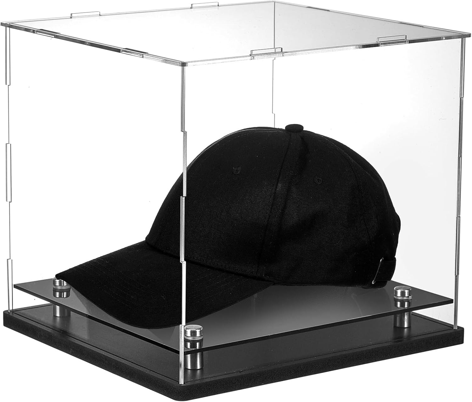 Barydat Clear Hat Display Case 7.8" 8.6 x 7.8 x 7.8, As Shown in the Picture