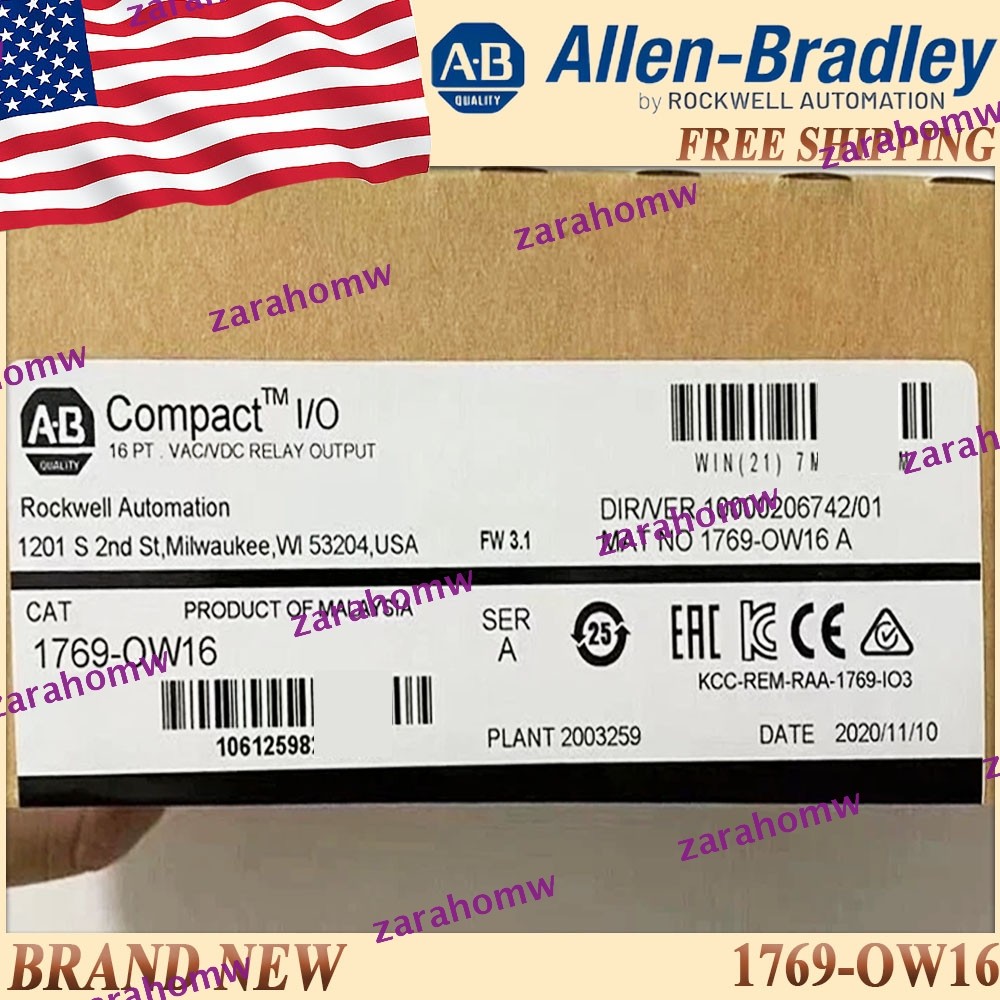 AB 1769-OW16/A CompactLogix 16 Pt D/O Relay Module Free Ship New 1769OW16 serA