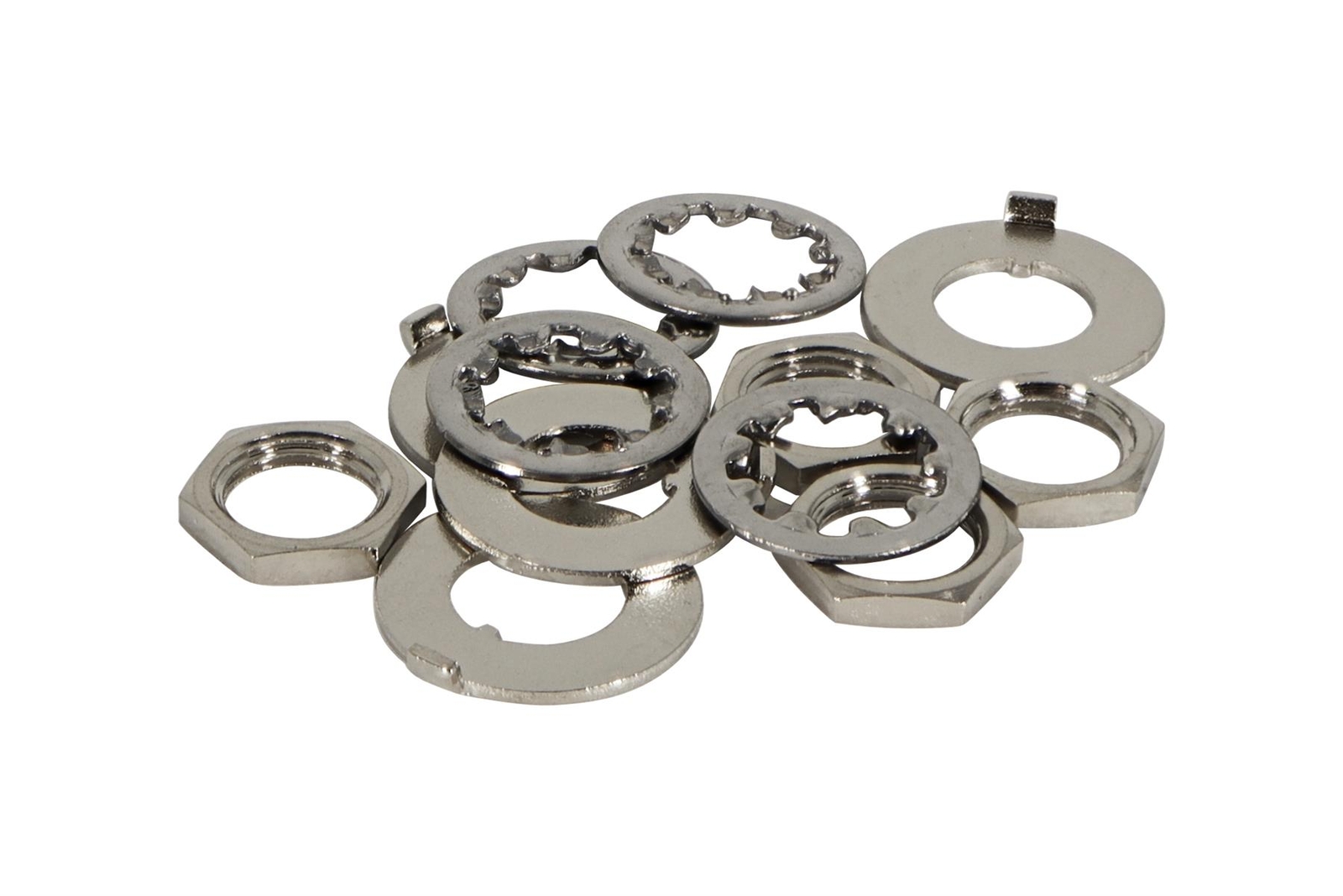 1/4-40 Mini Toggle Switch Nuts and Washers - Chrome