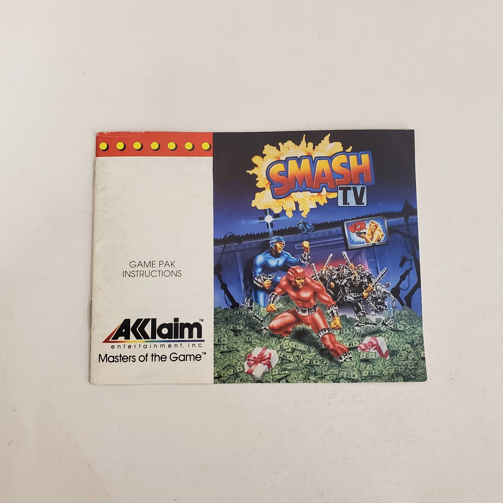 Smash T.V. Nintendo NES Instruction Manual Booklet ONLY