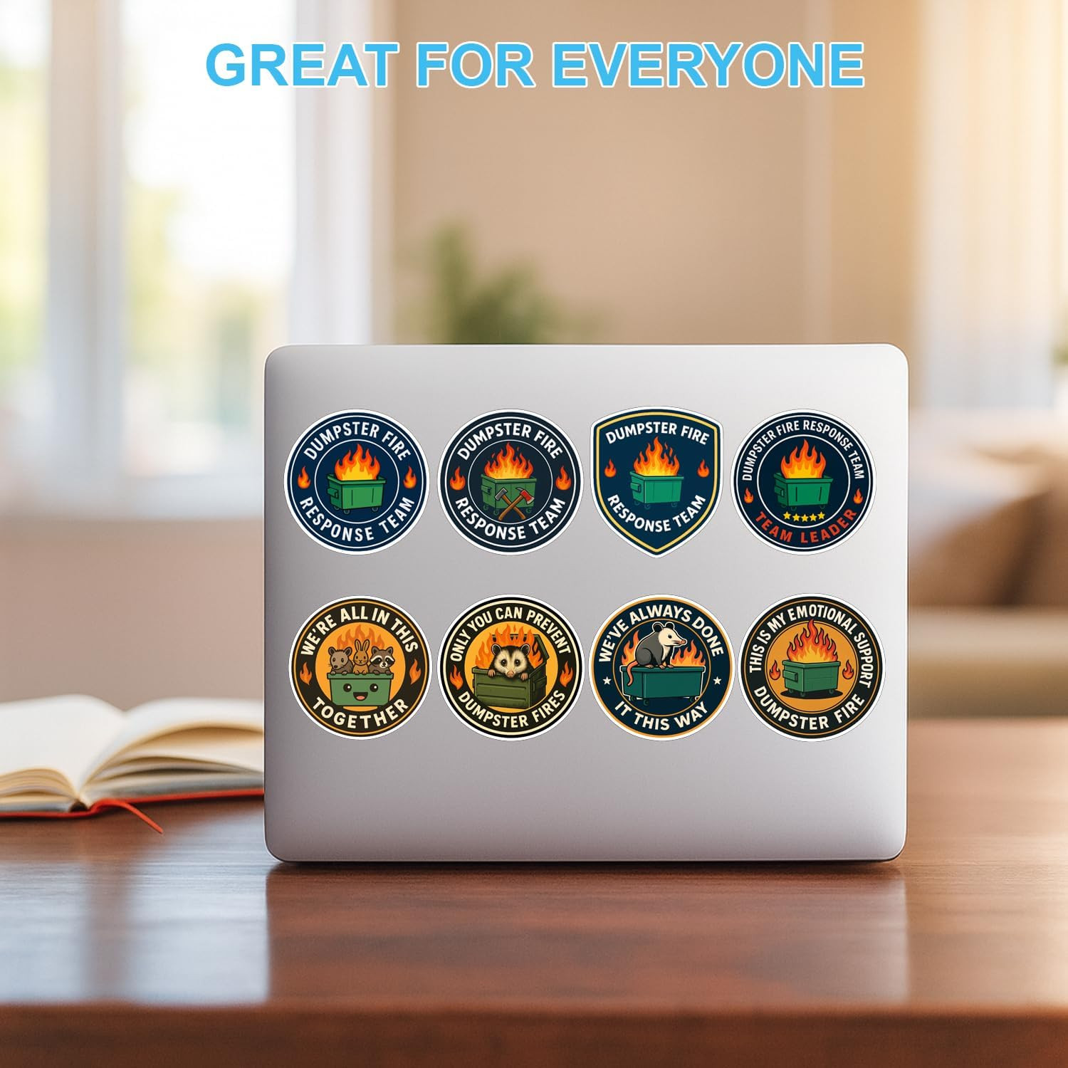 40Pcs(3In) Dumpster Fire Response Team Sticker and Dumpster Fire Response Team T