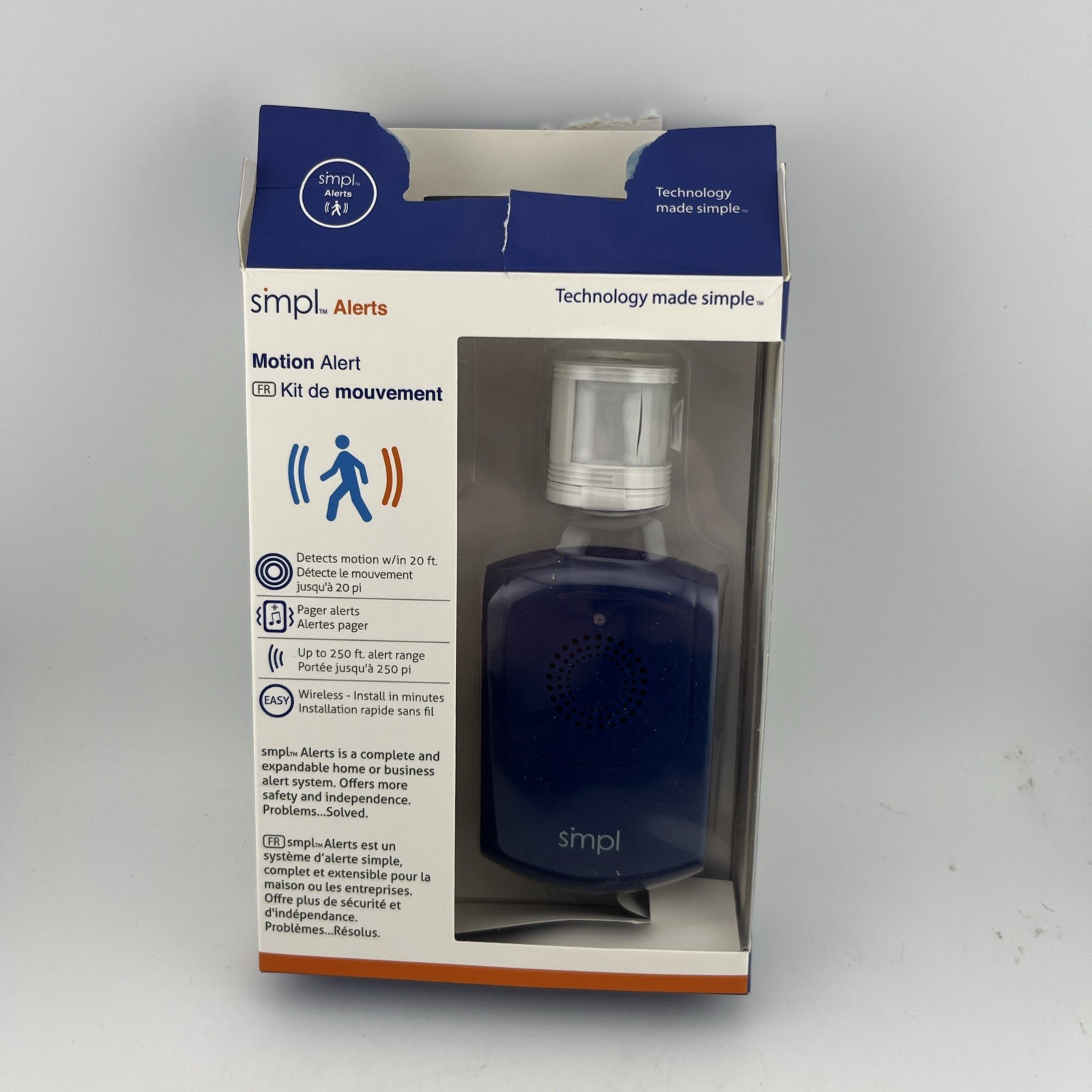 Smpl Wander Alert Motion Sensor And Alarm Technology Made Simple New Open Box