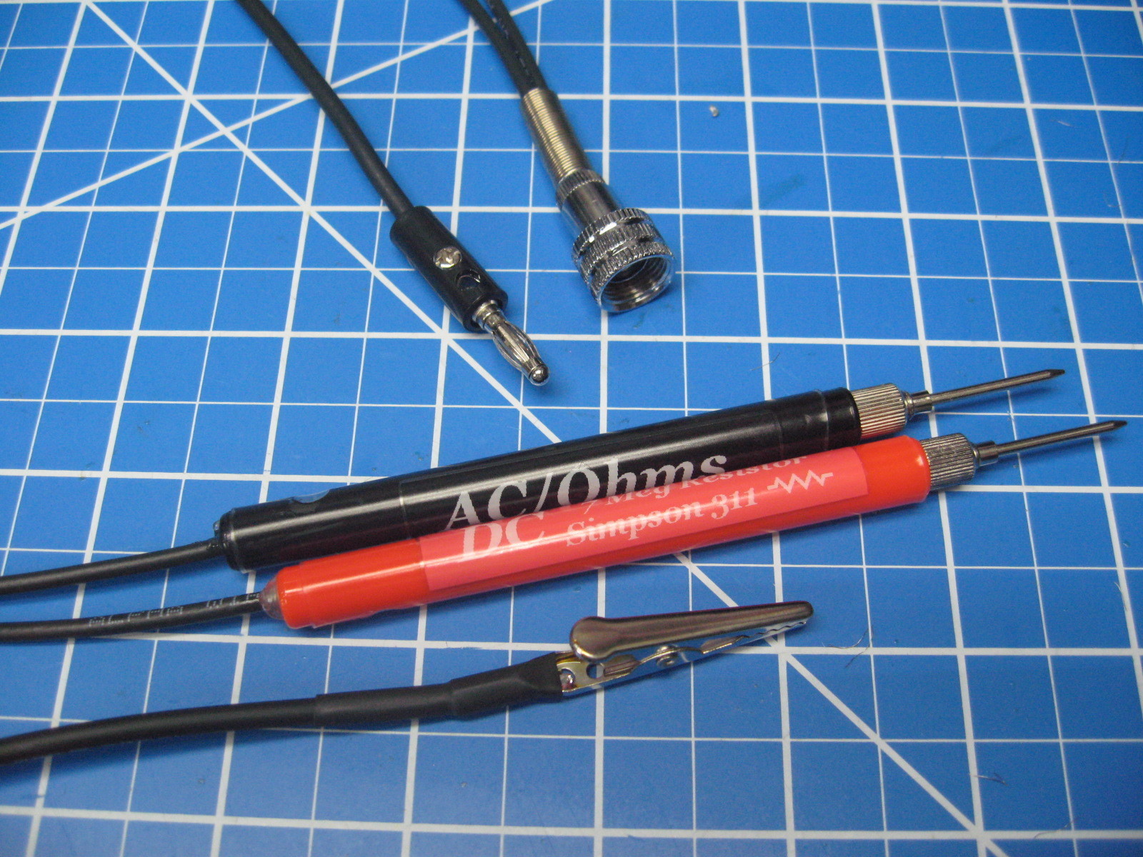 Custom VTVM Probe Set - Assembled - for Simpson 311 VTVMs - Switchcraft or BNC