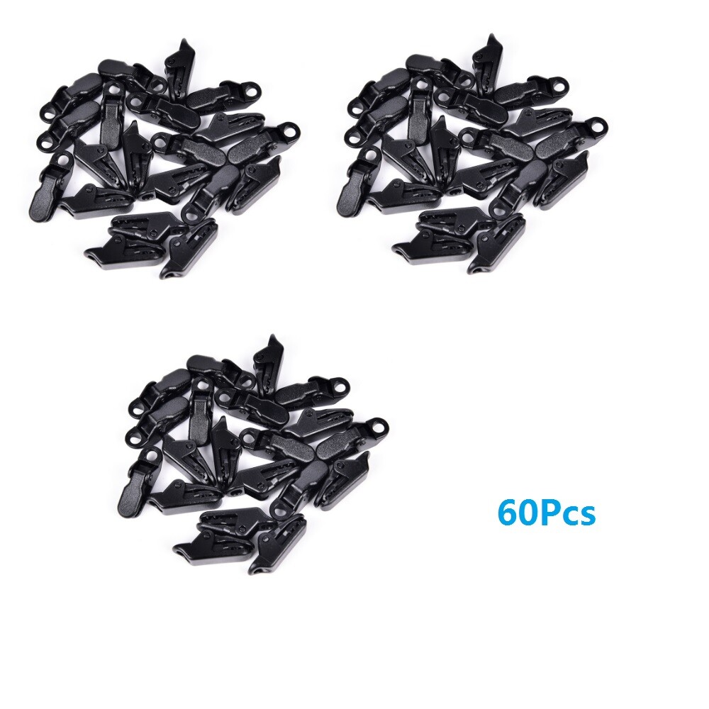 60xReusable Alligator Camping Clamp Awning Tarp Clips Fixed Tent Crocodile Clip