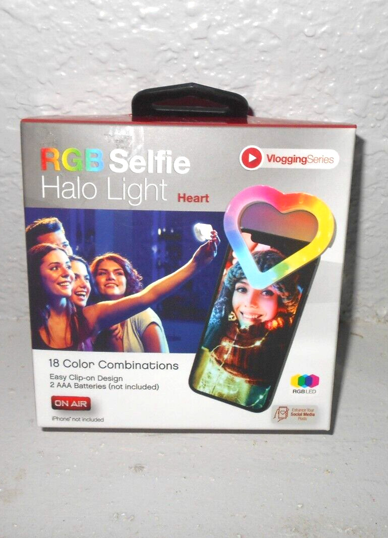RGB 18 Color Combinations Halo Heart Selfie Light