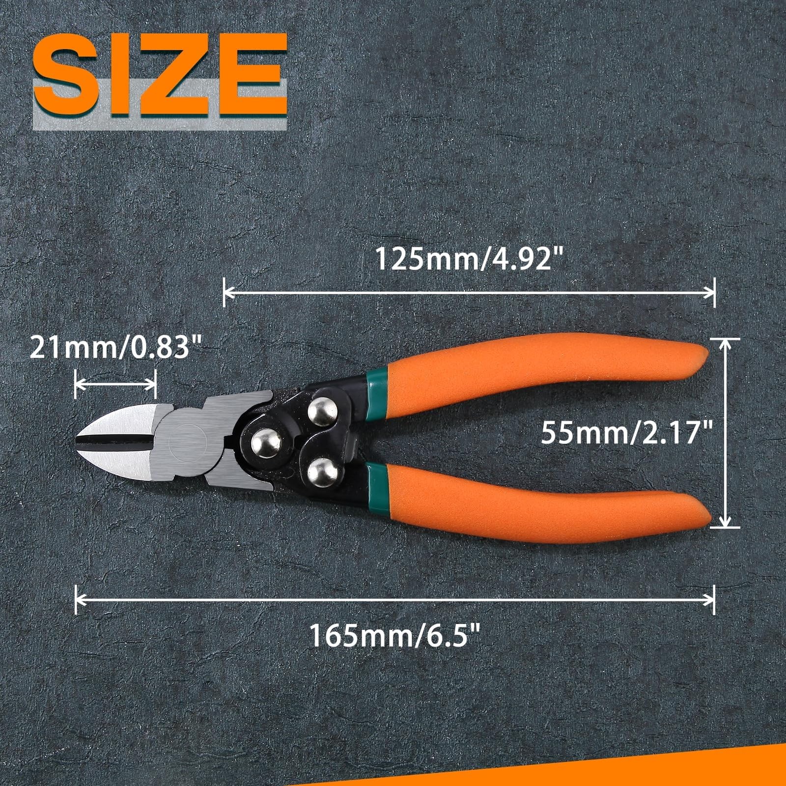 SPEEDWOX Compound Action Diagonal Cutters 6.5-Inch Wire Medium, Orange