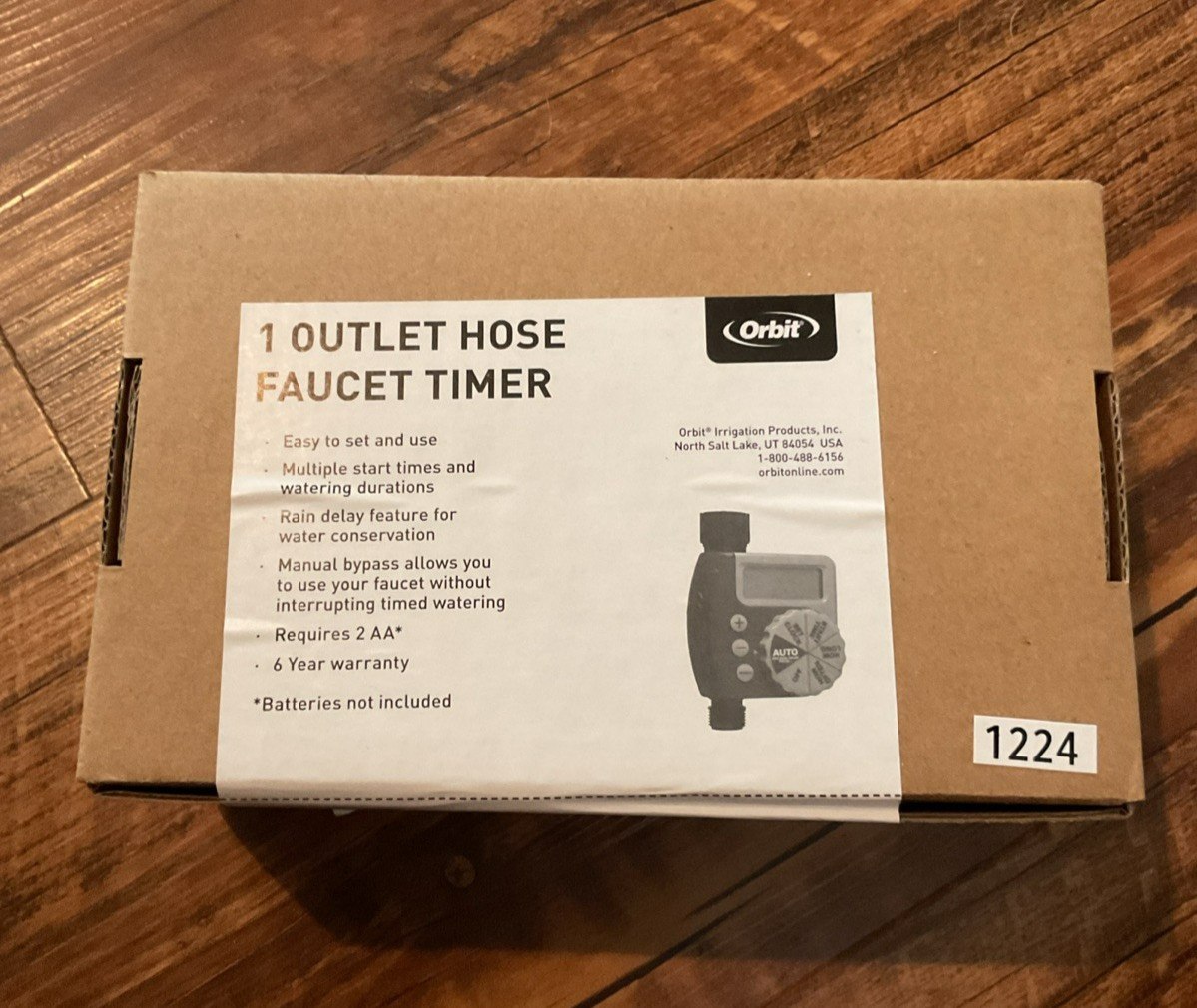 Orbit 62061Z 1-Outlet Hose Faucet Timer Digital Watering Timer New Sealed