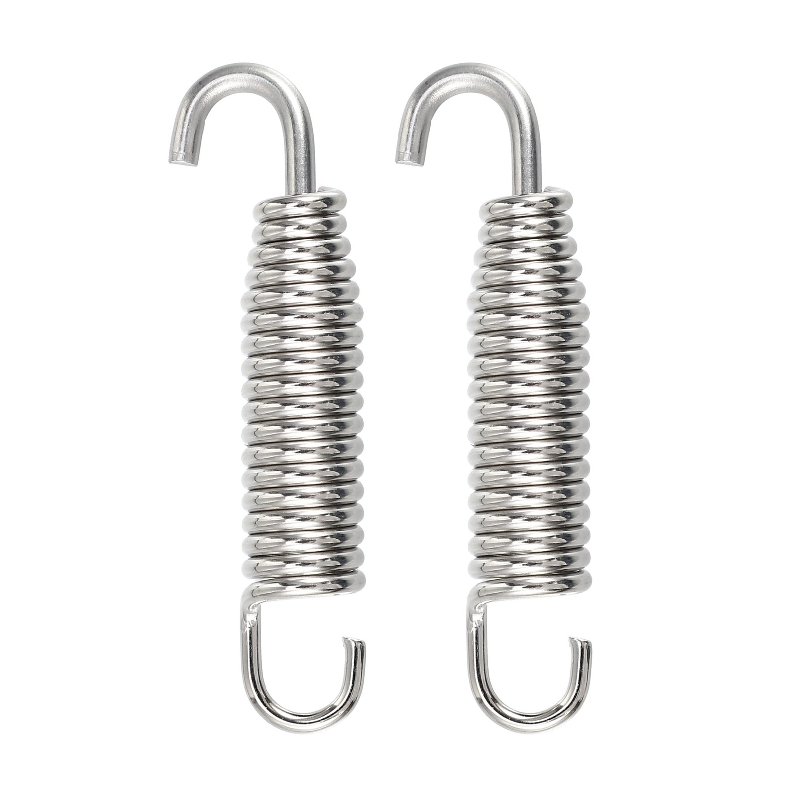 X AUTOHAUX 2 Pcs Universal Exhaust Pipe Spring for 2.28", Silver Tone