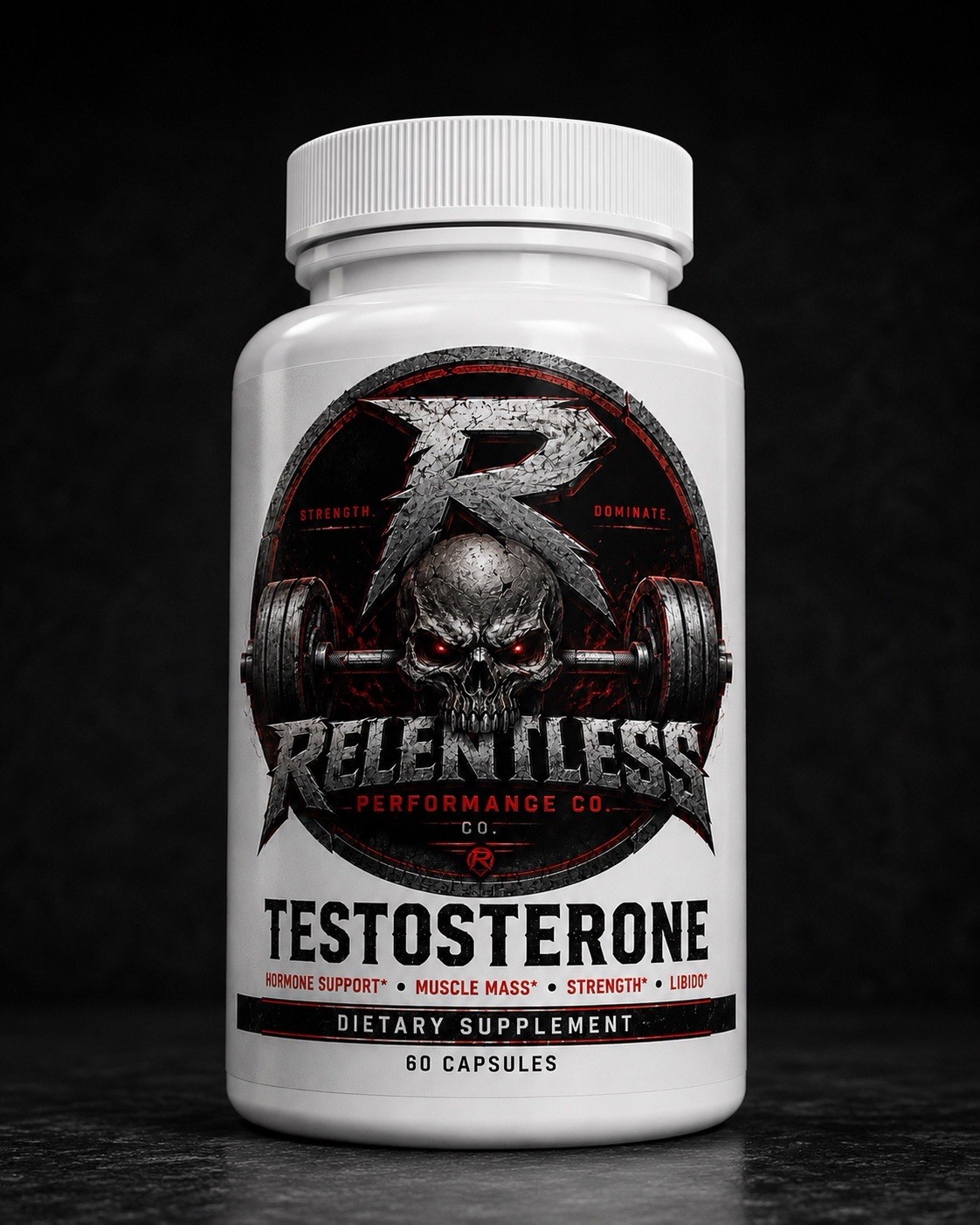 Relentless Performance Testosterone Booster Capsules 60 ct for Men