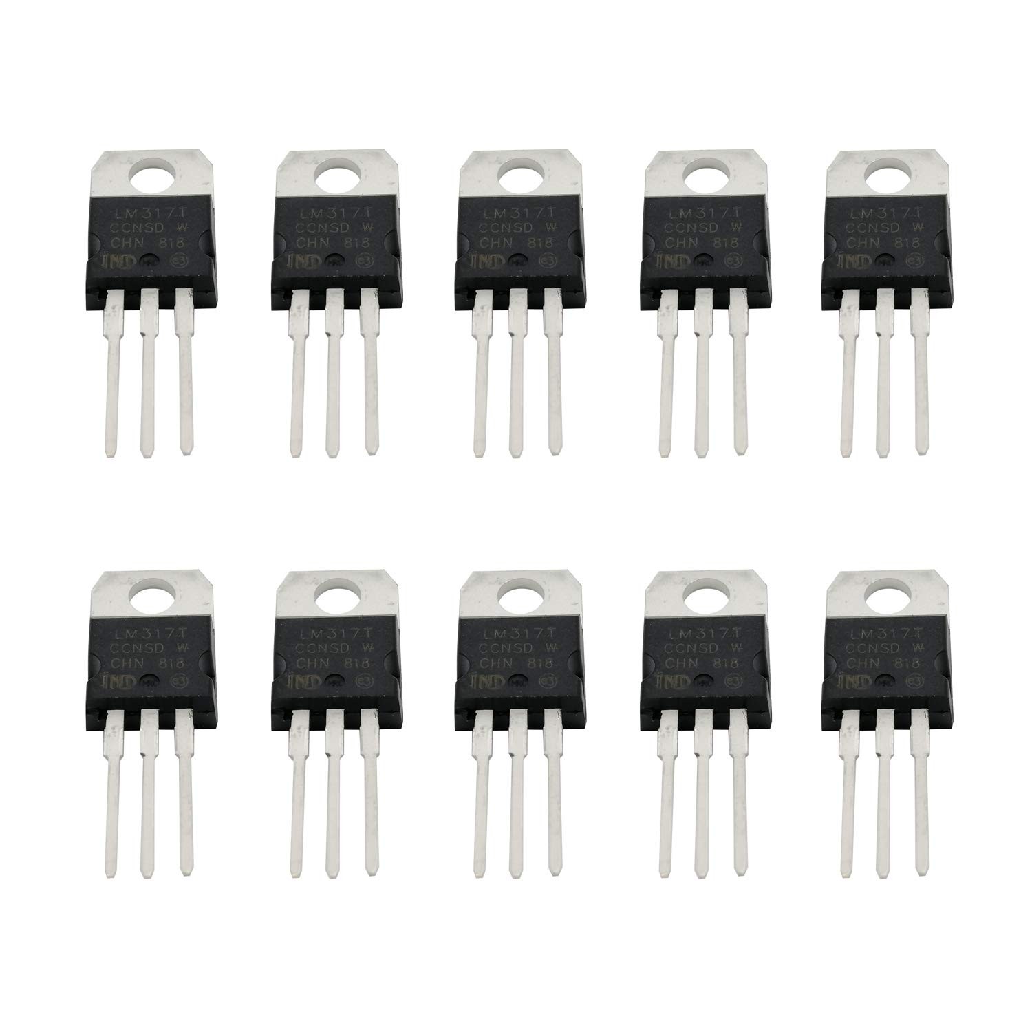 LM317T LM317 Adjustable Voltage Regulator IC TO220 1.5A 1.2V37V 10 PCS