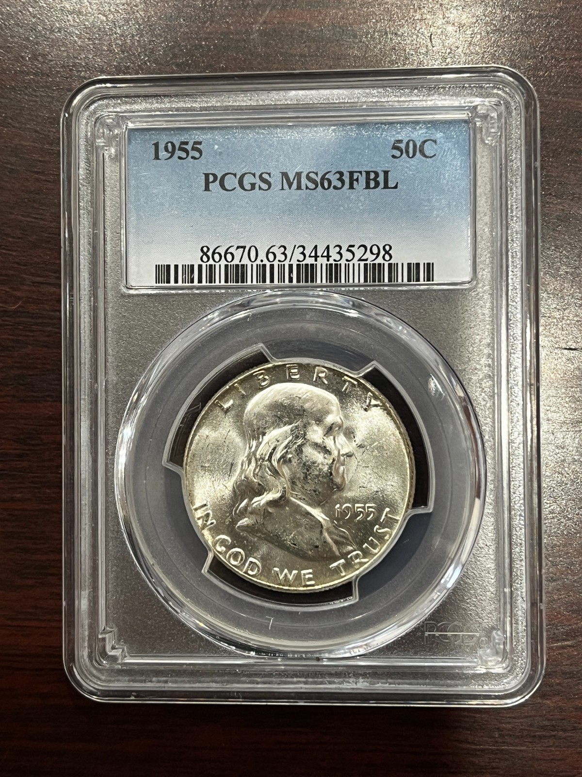 1955 Franklin Half Dollar - PCGS- MSFBL