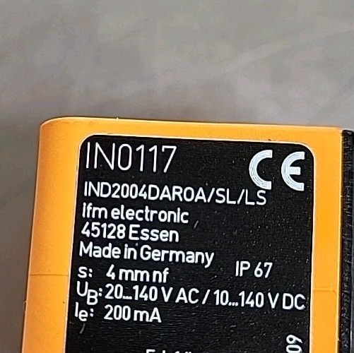 IFM IN0117 IND2004DAROA/SL/LS Inductive Dual Sensor Loc5E1/3