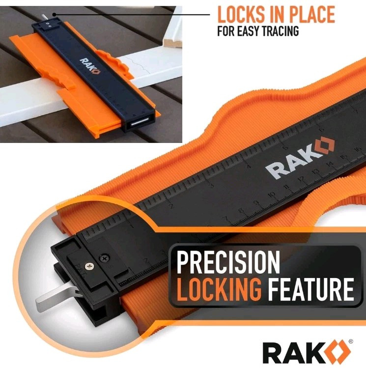 RAK Contour Gauge Shape Duplicator 10" Inch Lock Template Tool