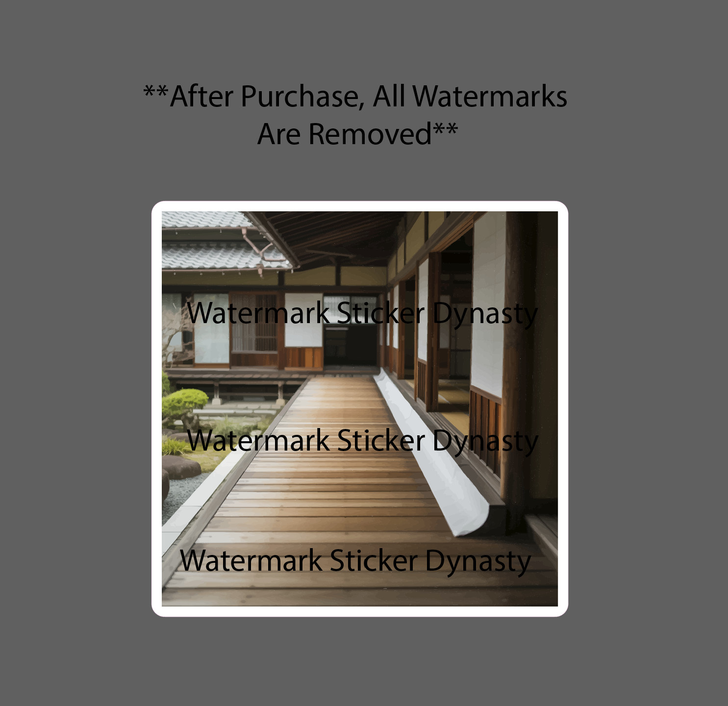 Engawa Sticker Waterproof Decal Veranda Walkway Japan Japanese Culture Gift NEW