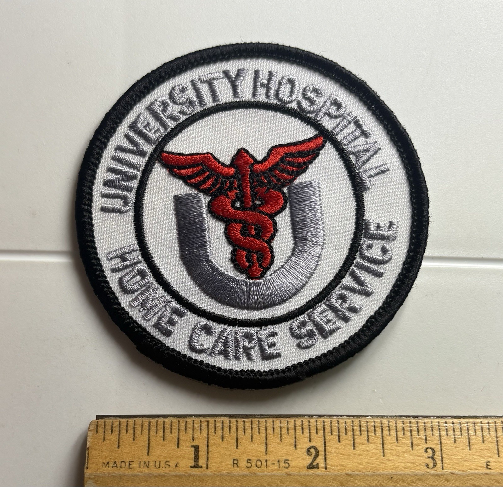 University of Utah Hospital Home Care Service Round Embroidered Patch Badge