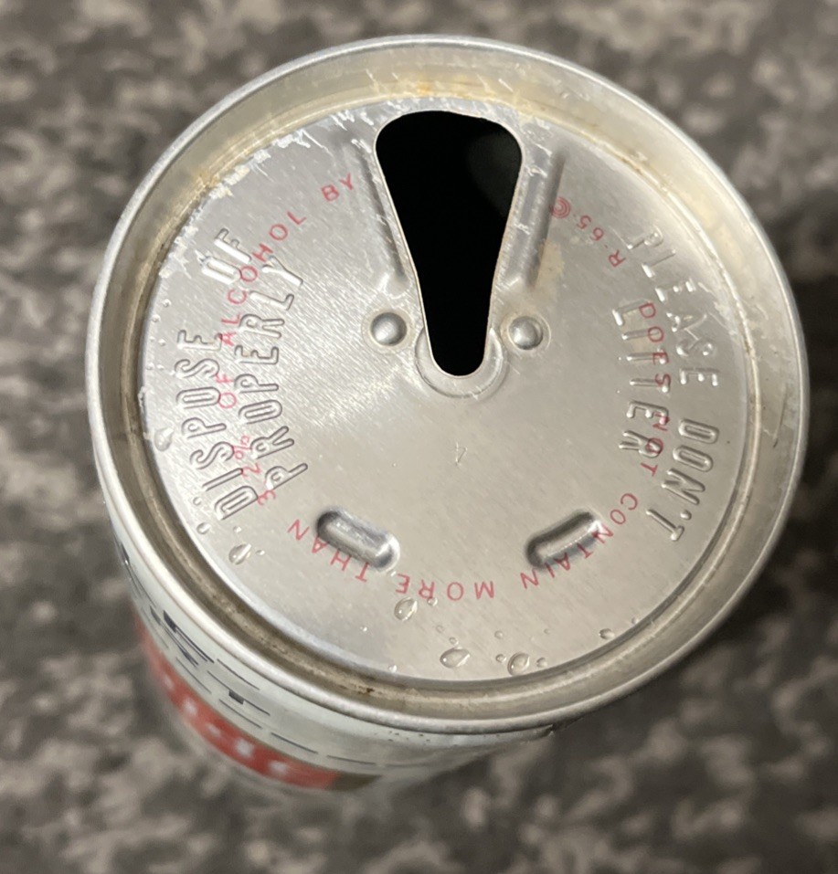 SCHMIDT BEER BIRCHBARK CRIMPED STEEL PULL TAB BEER CAN HALF QUART