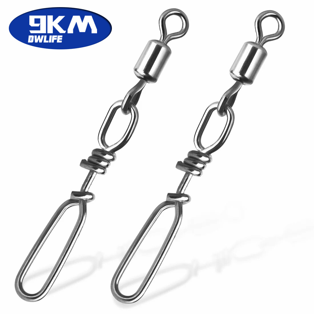 25Pc Fishing Swivel Snap Barrel Rolling Swivel High Strength Clip Lure Connector