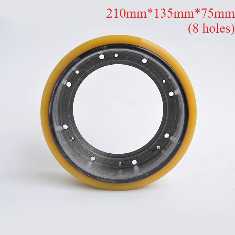 Forklift drive wheel 210mm*135mm*75mm (8 holes) polyurethane drive wheel