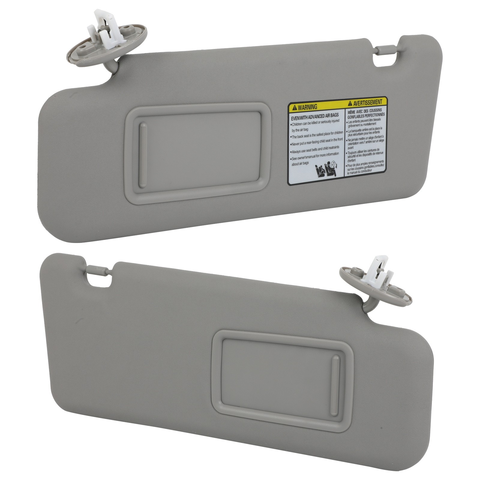 Fit For Toyota 08-13 Highlander RH LH Gray Sun Visor Pairs W/Sunroof