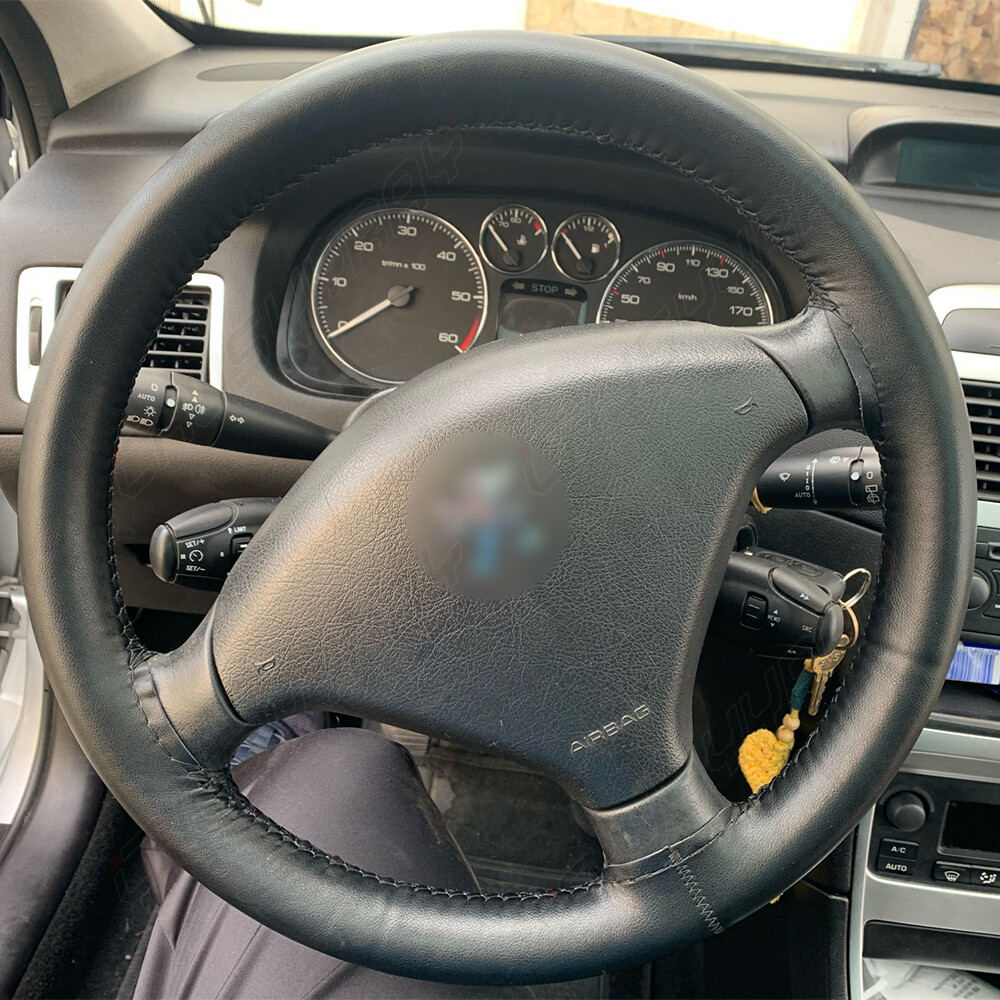 15" Steering Wheel Cover Genuine Leather for Infiniti G35 G37 G37X Q60