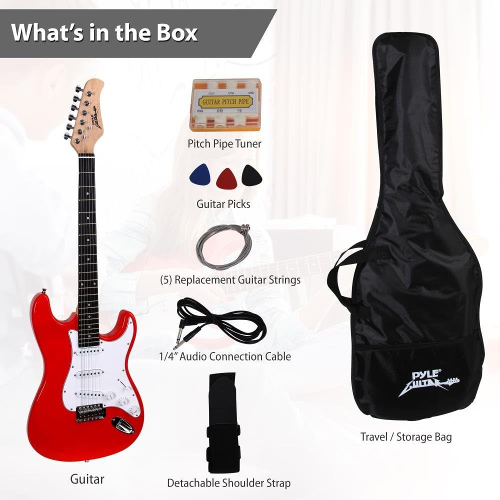 pro Full Size Electric Guitar Package W/ Amp, Guitar Bundle, Case & Accesso