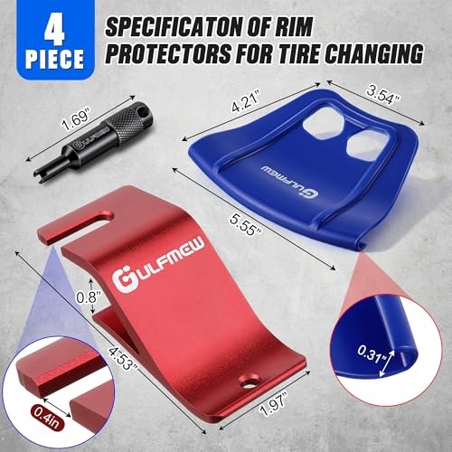 Motorcycle Tire Changing Tool Kit, Tire Bead Holder, Rim Shield Protector and