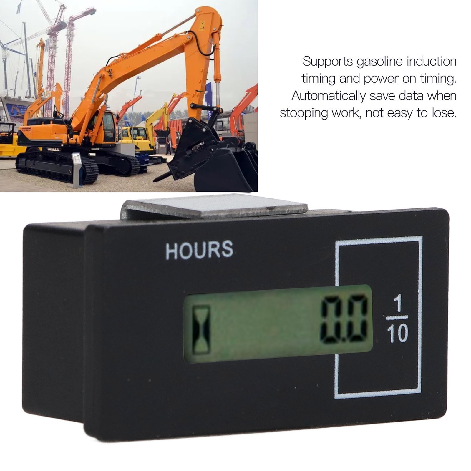 Digital Timer Smart Hour Meter Record Total Operation Hours For Excavator Use