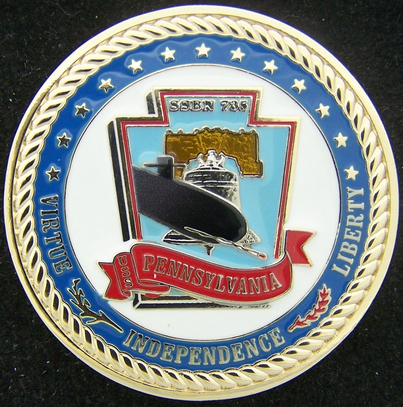 USS Pennsylvania SSBN 735 Challenge Coin