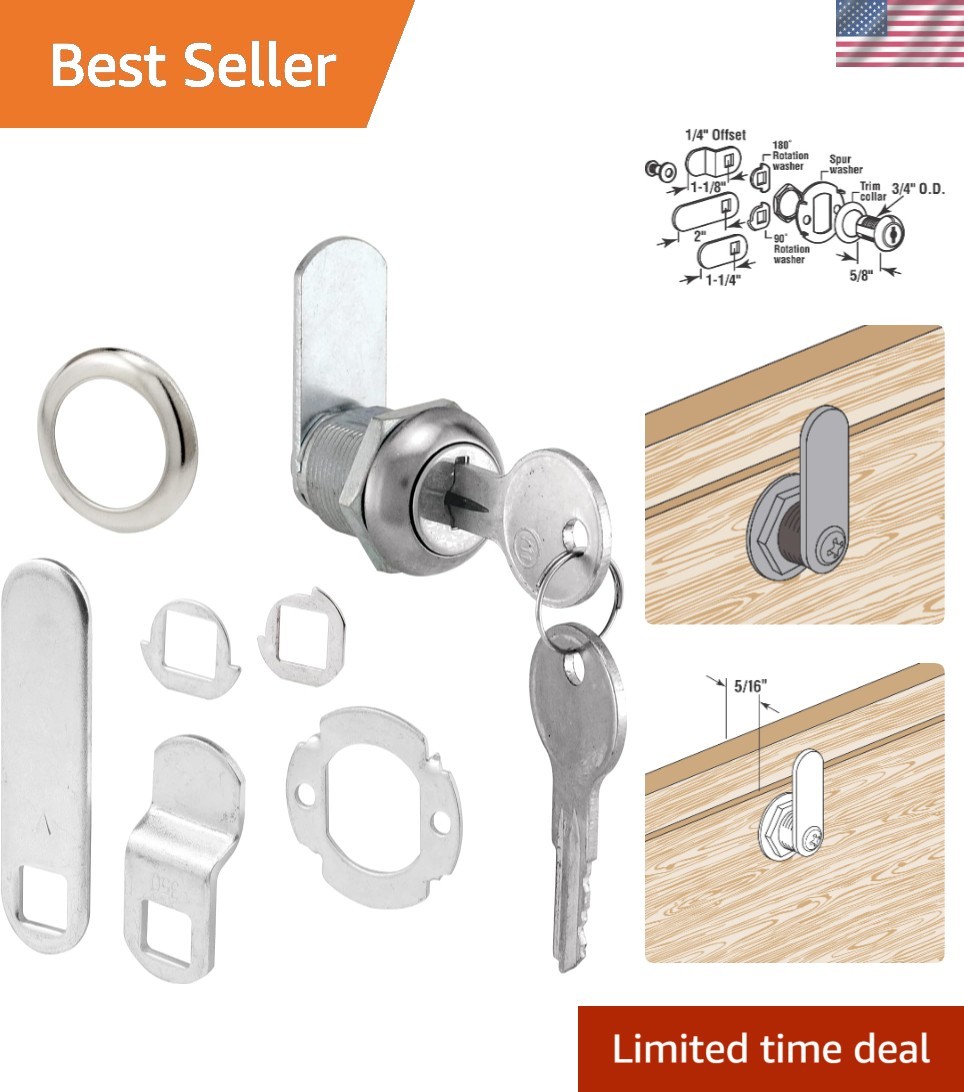 Yale Y-11 Keyway Cabinet Lock - Stainless Steel, Easy Installation & Security