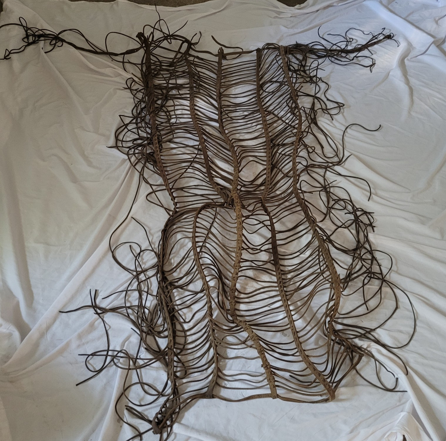 Vintage Fringed "Shoo Fly " Leather Horse Fly Blanket/Net Equestrian