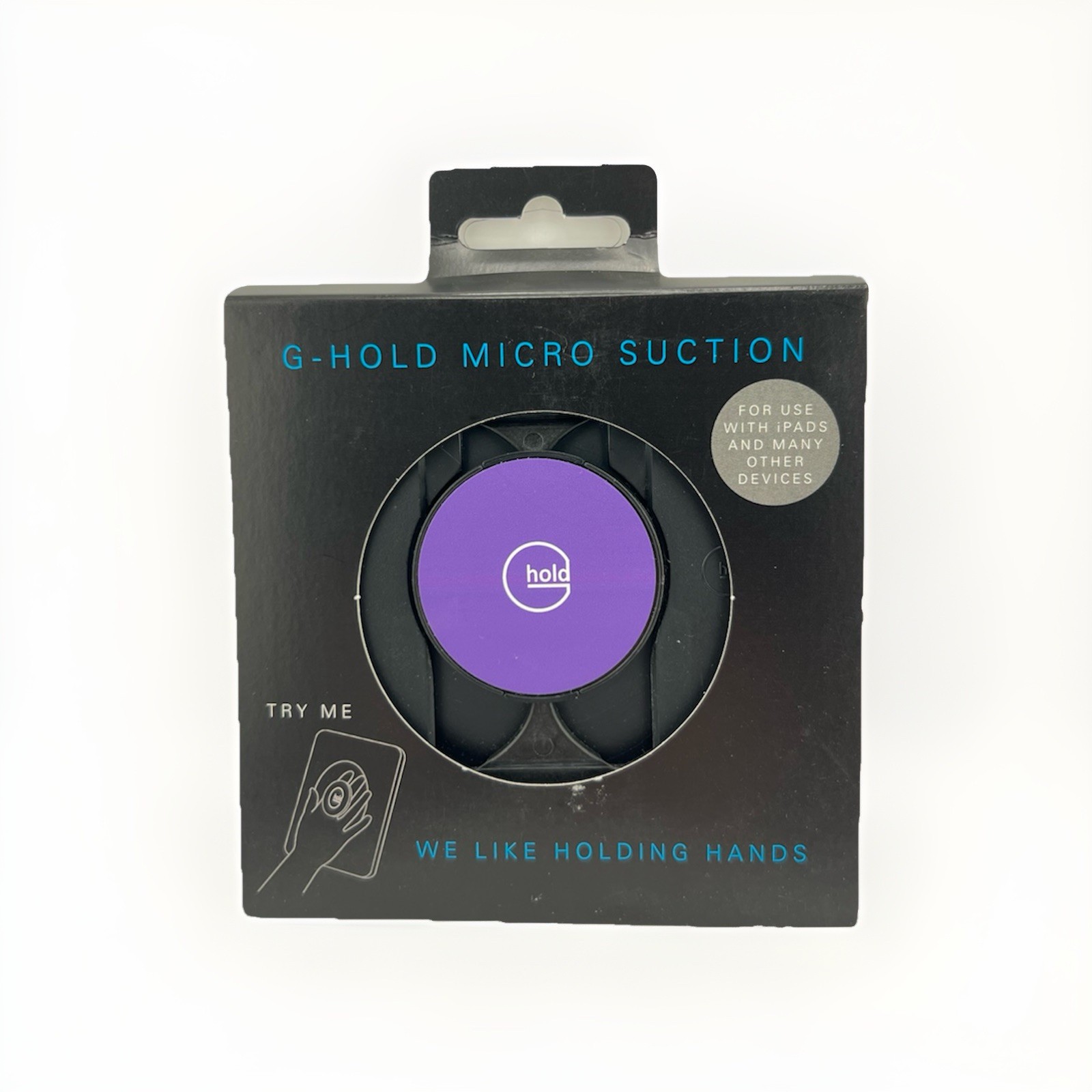 G-Hold Tablet Reader iPad Holder Universal Grip Base Rotates 360° Purple