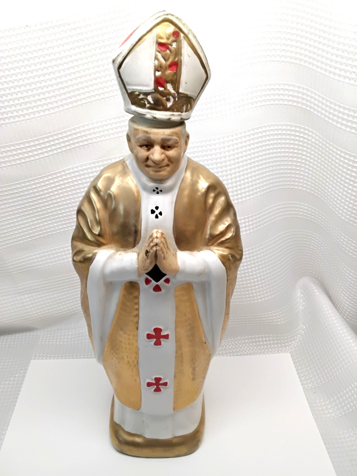 EMPTY Vintage Decanter Bottle Pope John Paul II - Gold - Mike Wayne Co.