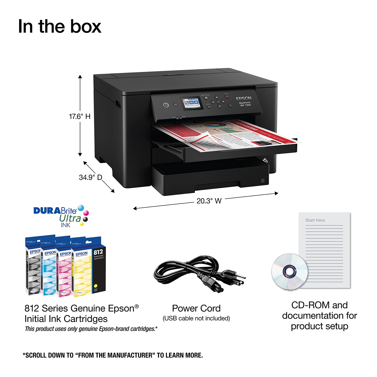 Epson WorkForce Pro WF-7310 Wireless Color Printer