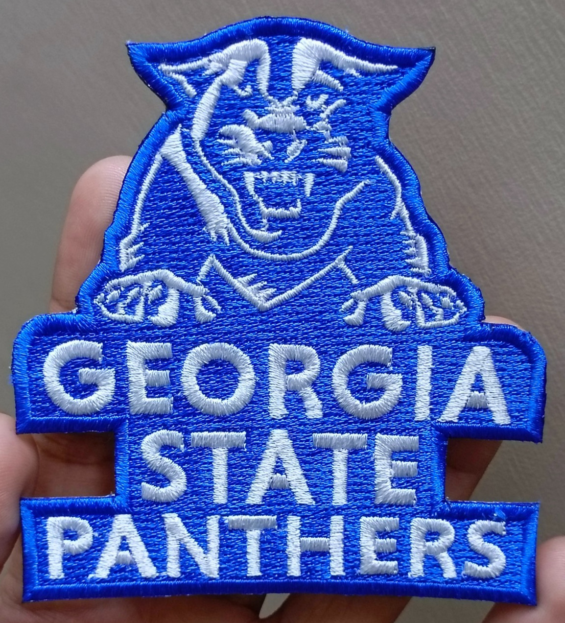 2Pcs Georgia State Panthers NCAA Team Logo Iron On Patch-Sew Patch-Embroidered